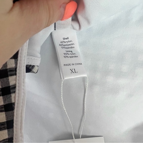 NWT Andie Swim The String Bottom Bikini Textured Gingham Size XL NEW - Picture 10 of 12